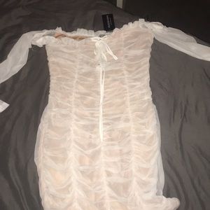 Maura Mesh Dress - White